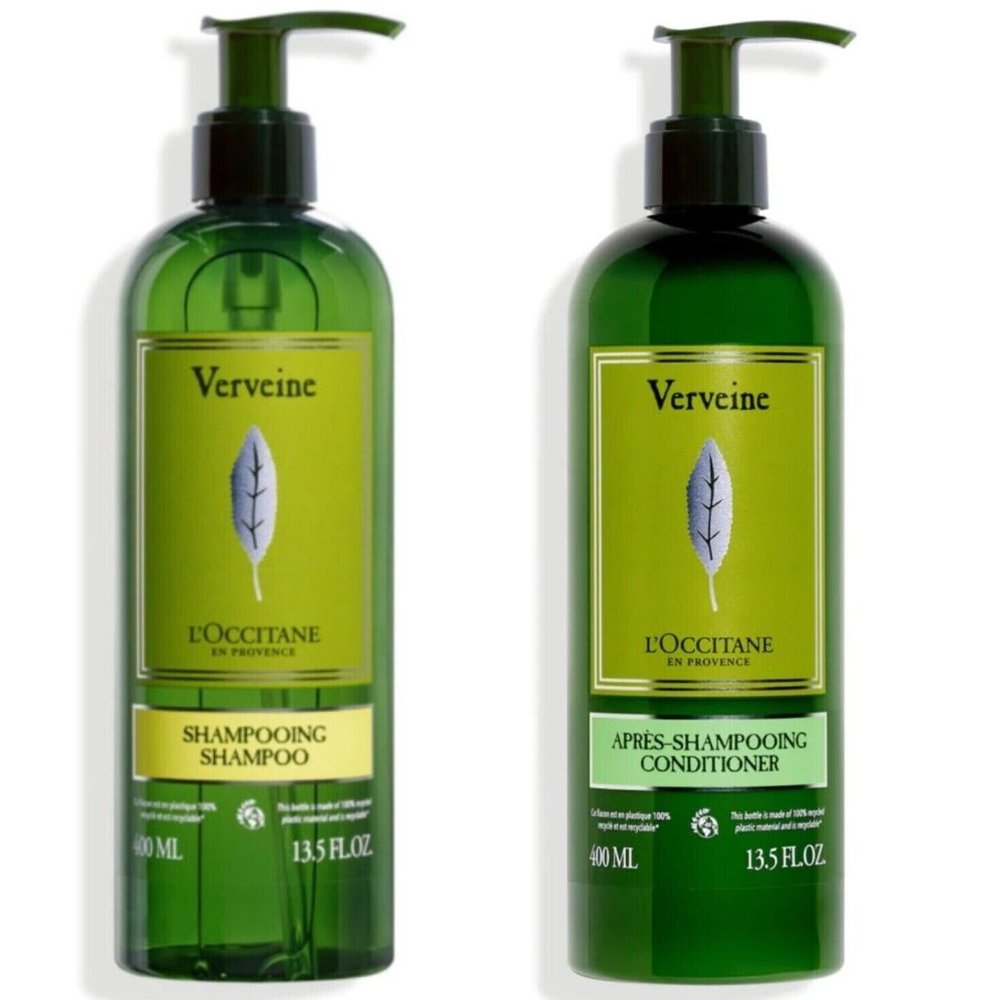 L'Occitane Limited Verbena Shampoo& Conditioner-Set of 2 - 13.5 Fl Oz NEW